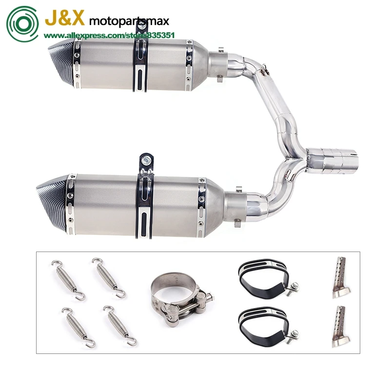 Слипоны для suzuki GSR400 GSR600 BK400 BK600 GSR BK 400 600 мотоцикл Exhuast Escape полная выхлопная средняя Соединительная труба