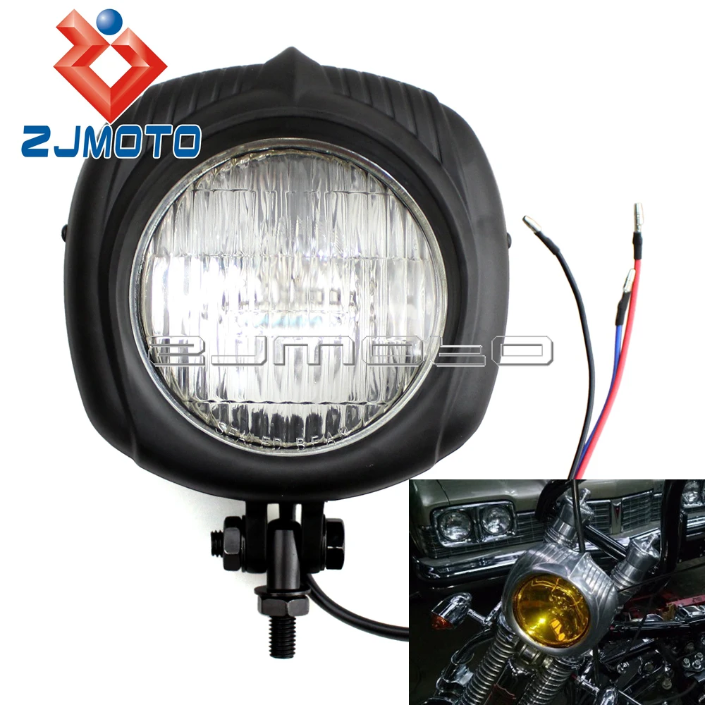 

Для Harley Cafe Racer электролин бронзовая фара винтажная фара для Honda Yamaha Cafe Racer Chopper Bobber фара