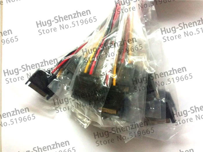 Хой продажи 100 шт. Высокое Качество SATA Мощность Кабель-адаптер 4PIN (f) 15pin (M) IDE