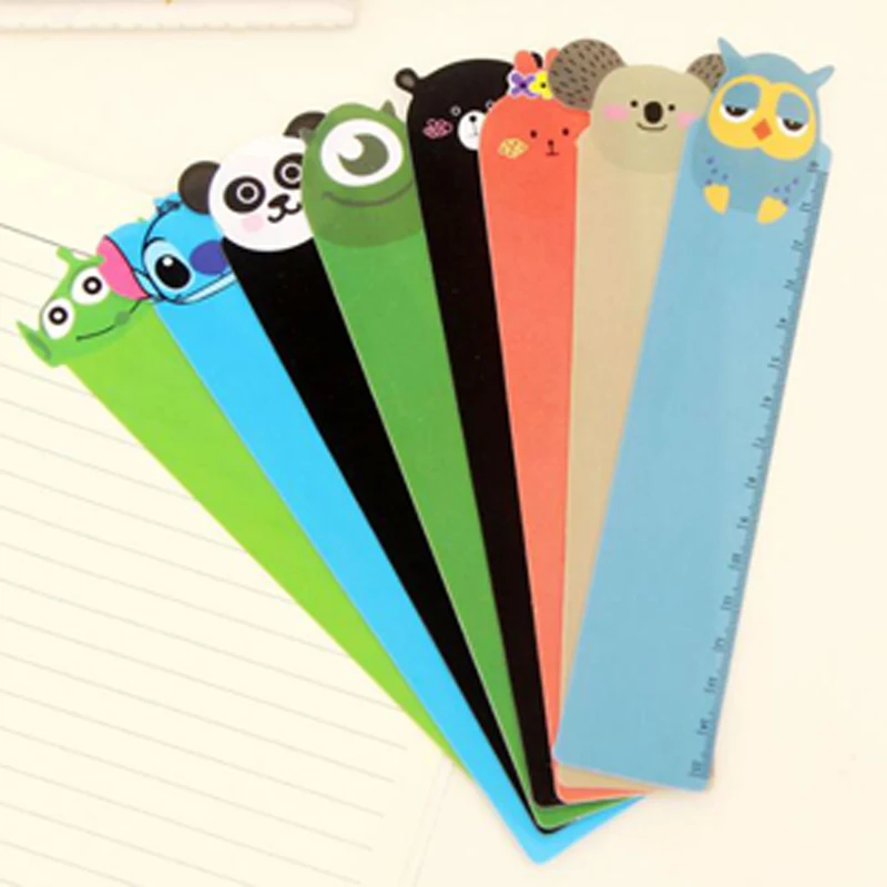 

30pcs/lot 15cm Cute Cartoon Plastic Ruler Measuring Straight Ruler Gift Stationery Kids Prize Novelty School Material Korean