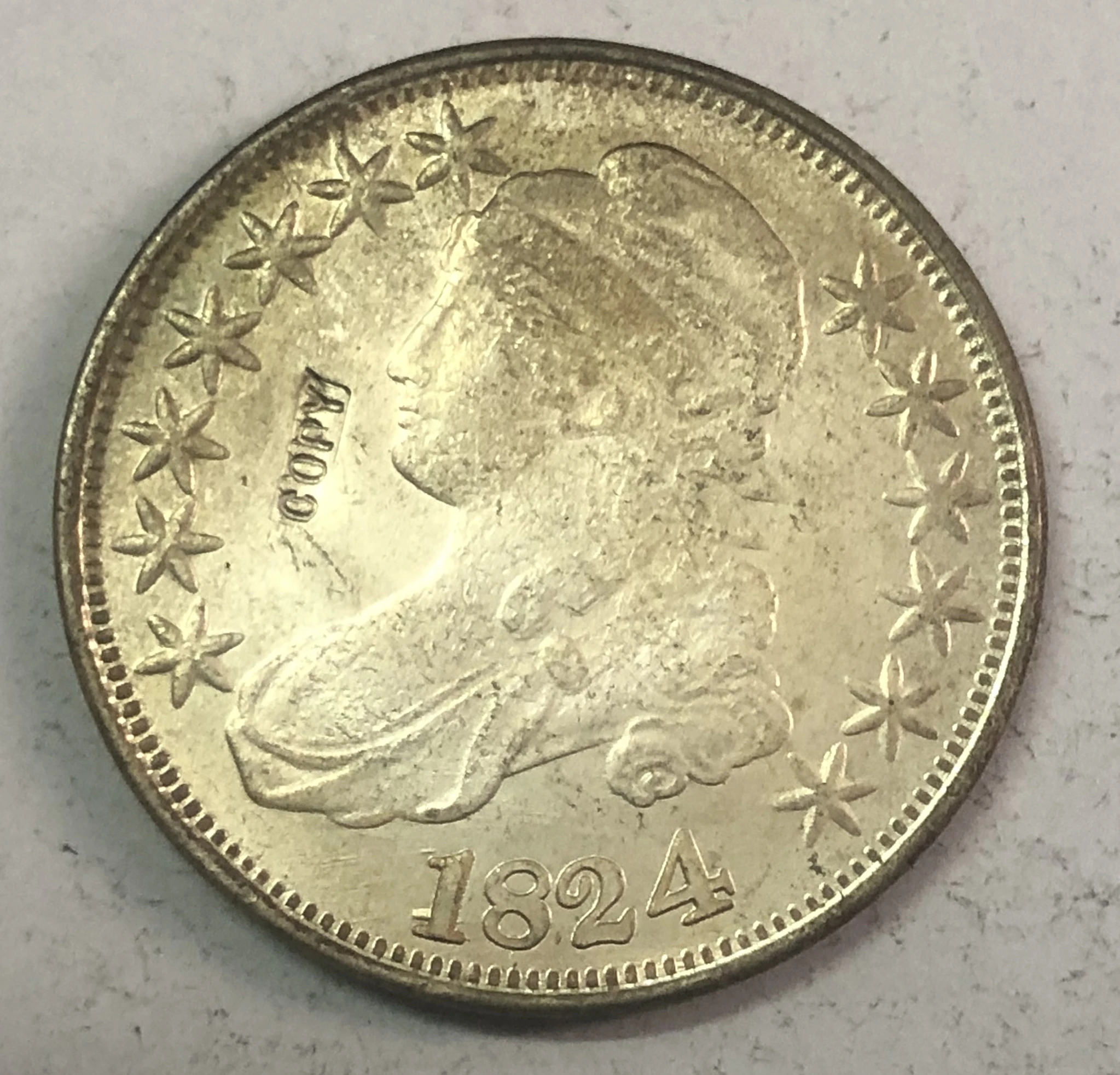 1824 США 50 центов/½ доллара &quotограниченная бюст половина доллара&quot|Безвалютные