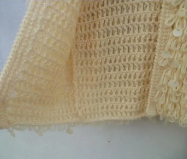 new women long sequin handmade hook wreath sweater Retro sequined knitting cardigan |