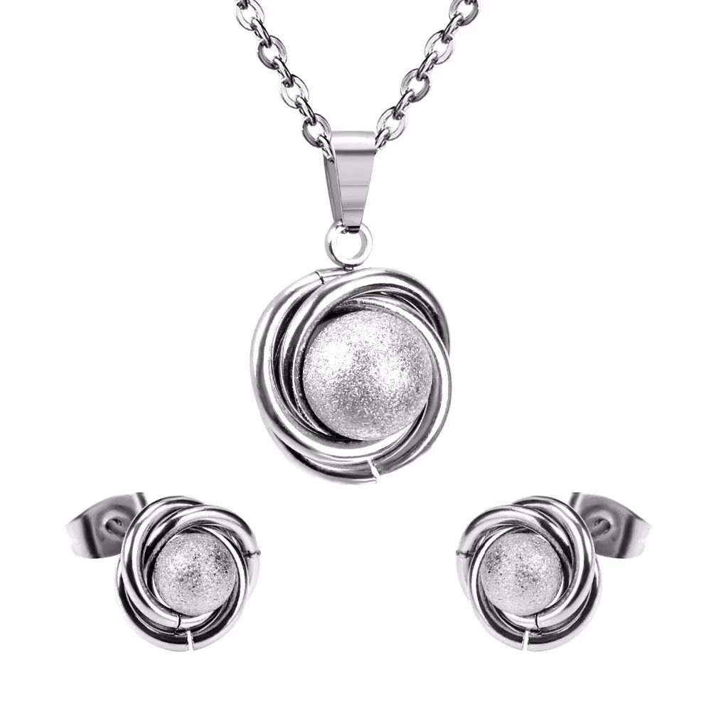 Серьги LUXUSTEEL Brinco для женщин нержавеющая сталь золотой цвет поверхностный шар и