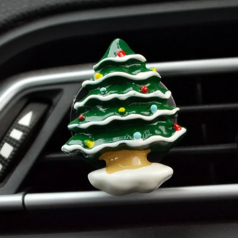 Christmas tree 1 Автомобильный освежитель воздуха с Санта-Клаусом, автомобильный освежитель воздуха на выходе, зажим для духов, Рождественская елка, костыль, автомобильный Стайлинг, авто декоративный орнамент, аксессуары - Название цвета: Christmas tree 1