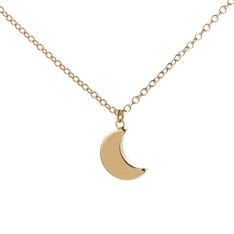 

SMJEL Tiny Crescent Moon Necklace Women Gold color Accessories Collares Moon Phase Clavicle Chains Necklaces Bijoux Gift N187