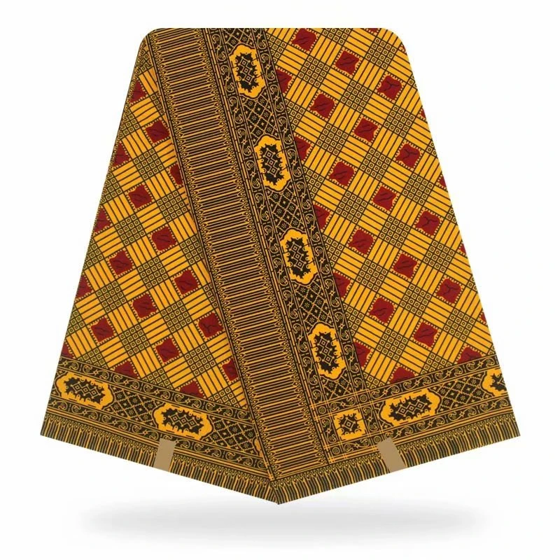 Esewing африканская батиковая набивка ткань золотой узор Настоящая Африканская ткань с воском гарантированное настоящая Анкара восковая печать хлопок для платья