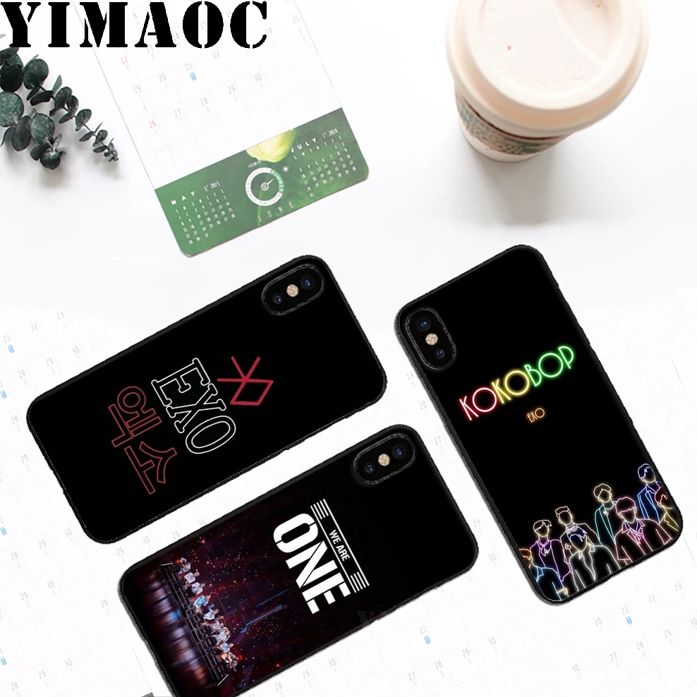 YIMAOC Exo Band K Pop Мягкий силиконовый чехол для iPhone 11 Pro Xr Xs Max X или 10 8 7 6 6S Plus 5 5S SE |