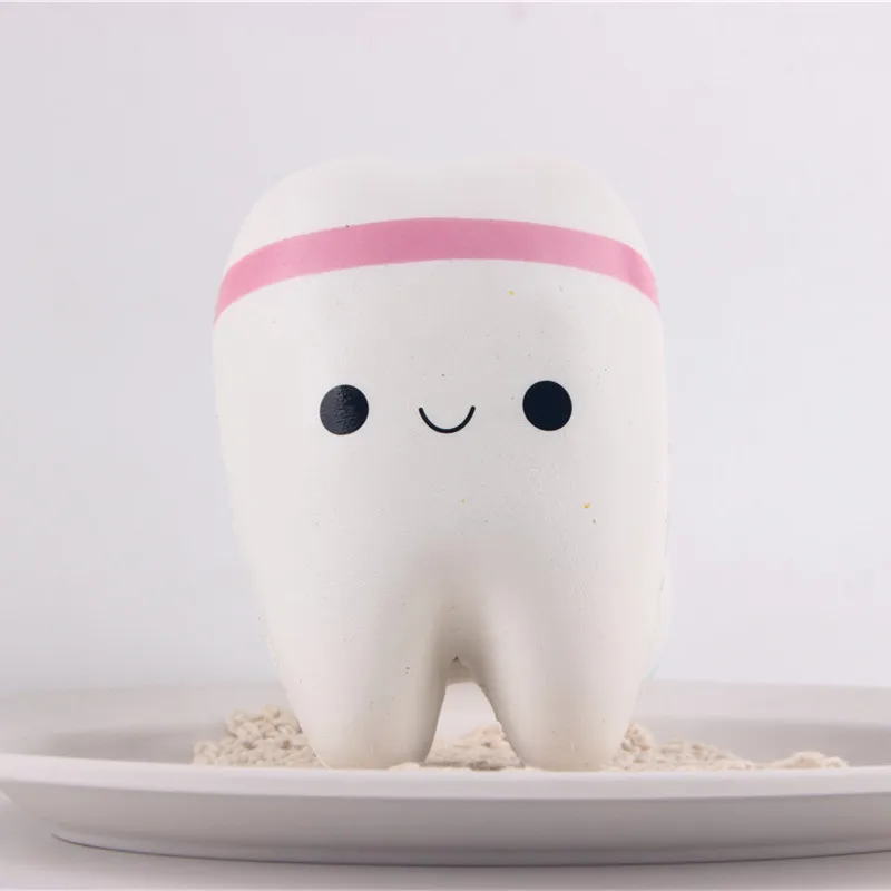 1 шт. 11 см милая мягкая игрушка в виде зуба из мультфильма медленно поднимающаяся