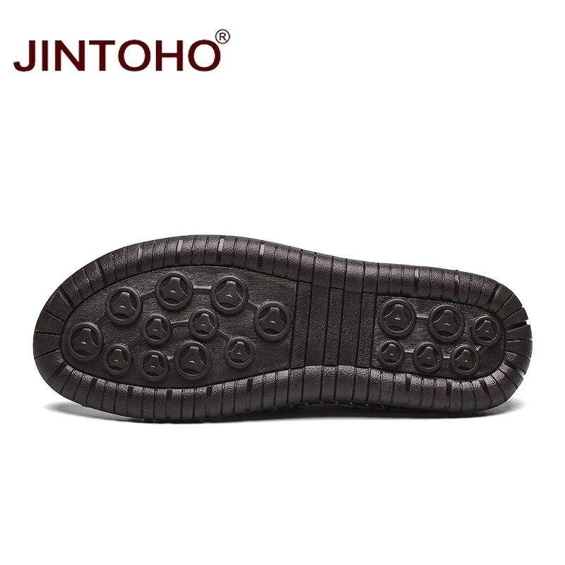 JINTOHO 2019 Genuine Leather Men Fashion Shoes Brand Casual For Slip On Loafers Big Size Moccasins | Обувь