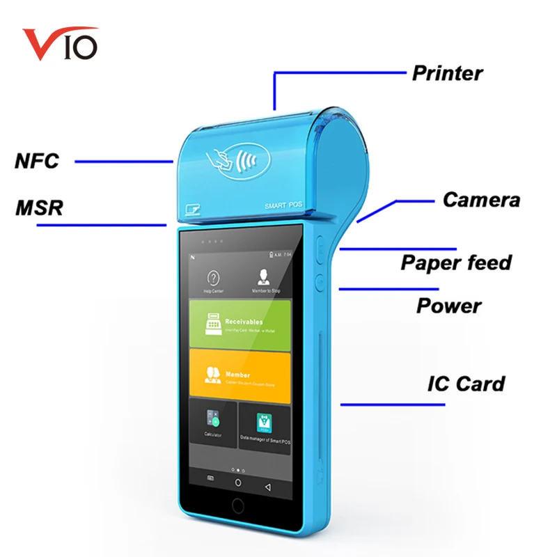 PDA POS терминал с MSR / IC NFC считывателем система оплаты для ресторана портативный