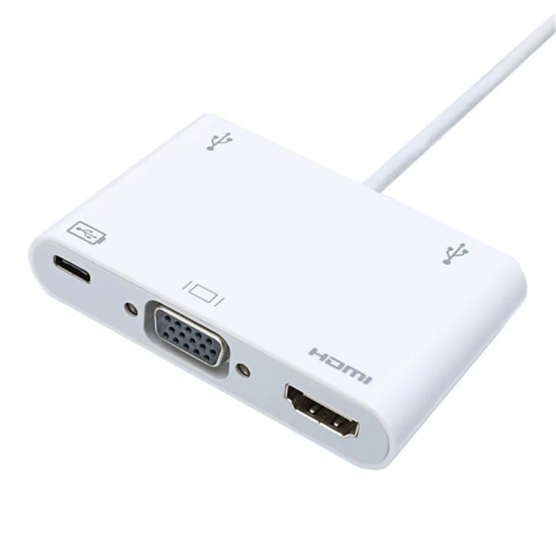 USB 3 1 C Тип к совместимому с HDMI цифровой AV/VGA/USB OTG Женский Зарядное устройство