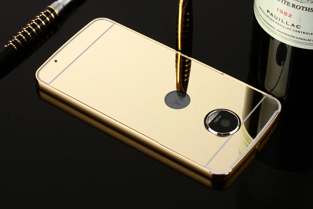 Металлический зеркальный корпус для Motorola Moto G5 Plus алюминиевая оправа + задняя