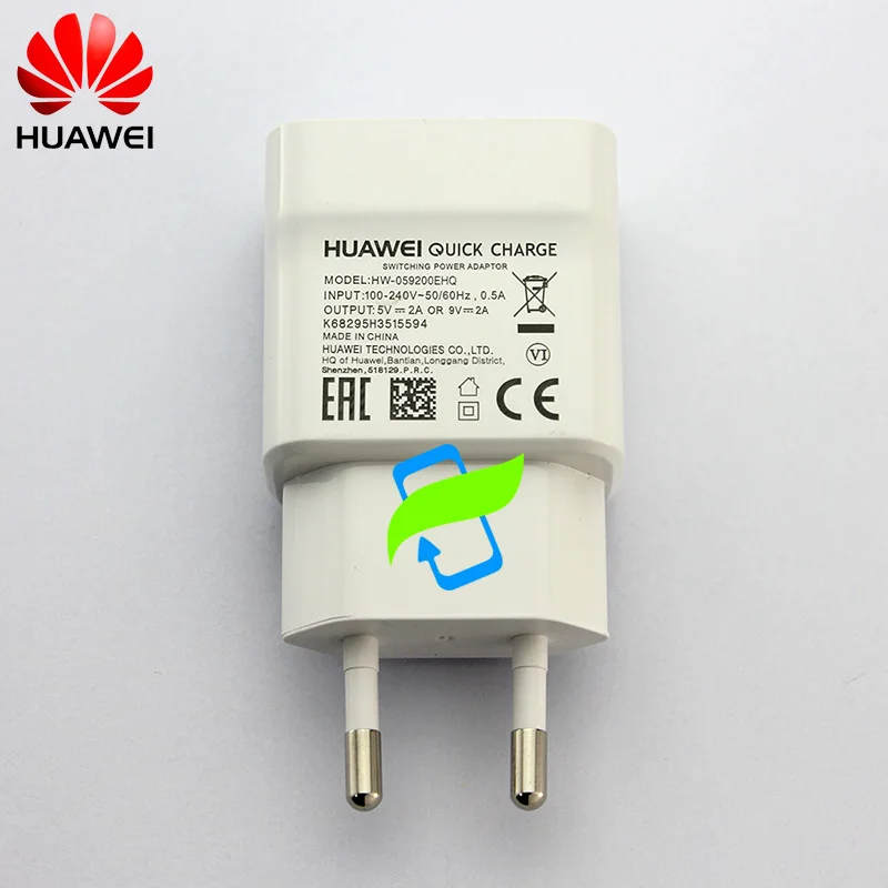 Оригинальное зарядное устройство Huawei 9 в 2 а QC 0 адаптер быстрой зарядки USB кабель