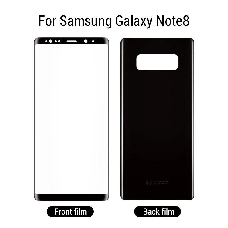 PZOZ для samsung galaxy s10, s9, s8 plus, note9, note8, s10e, мягкая задняя крышка, прозрачная 3D Защитная пленка для экрана samsung galaxy 9 - Цвет: galaxy Note8