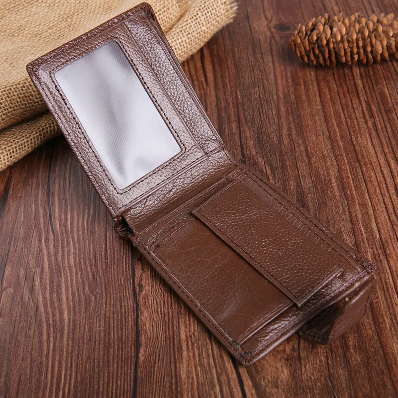 Кошелек мужской из натуральной кожи с отделением для монет|Мужские кошельки| |