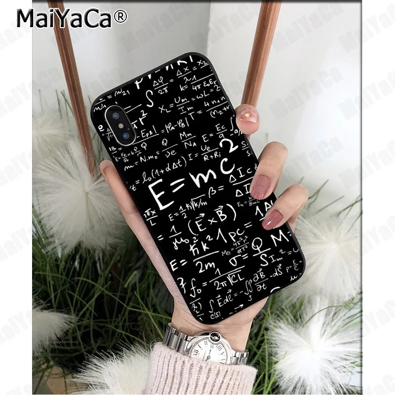 MaiYaCa E = mc2 математическое уравнение физическая формула Роскошный чехол для телефона для Apple iphone 11 pro 8 7 66S Plus X 5S SE XS XR XS MAX