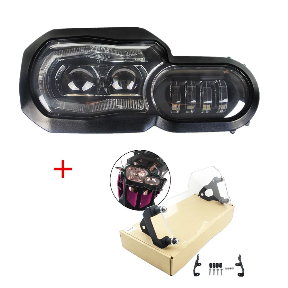High/Low beam LED Headlight with Angel Eye DRL Assembly Kit and Replacement For BMW F650GS/F700GS/F800GS F800ADV F800R |