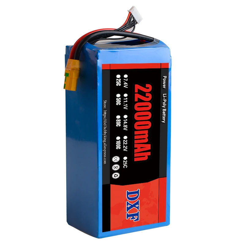 2017 DXF хорошее качество Lipo батарея 22000 мАч 22 2 в 25C Макс 60c для дрона FPV вертолета RC