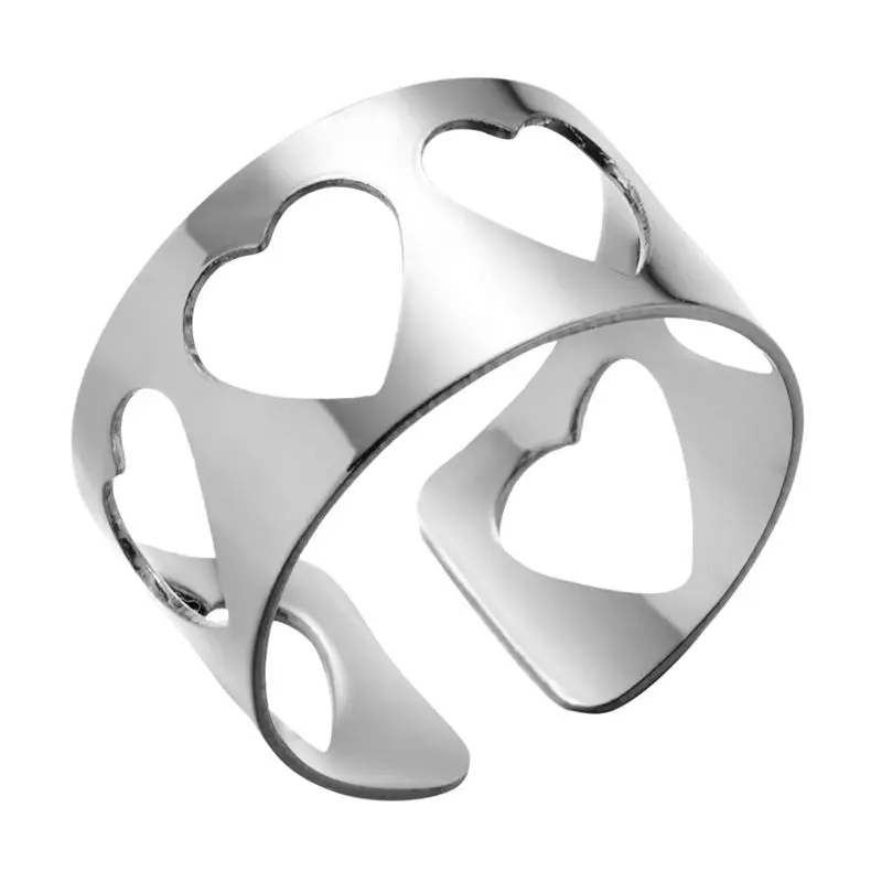 silver Rinhoo модный простой: золото, серебро, кольцо на кастет, регулируемое кольцо с открытым пальцем, ювелирное изделие, подарок для женщин, изысканное ювелирное изделие - Цвет основного камня: silver
