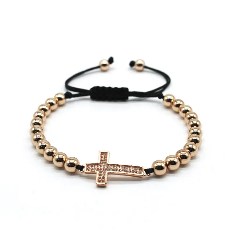 Брендовый милый Мишка 6 мм браслет из медного Бисера модный микро проложить CZ