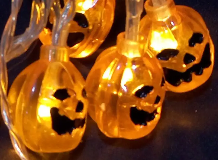 

10led Halloween ghost head pumpkin battery box light string Halloween Ghost Festival skull head outdoor bar pendant string light