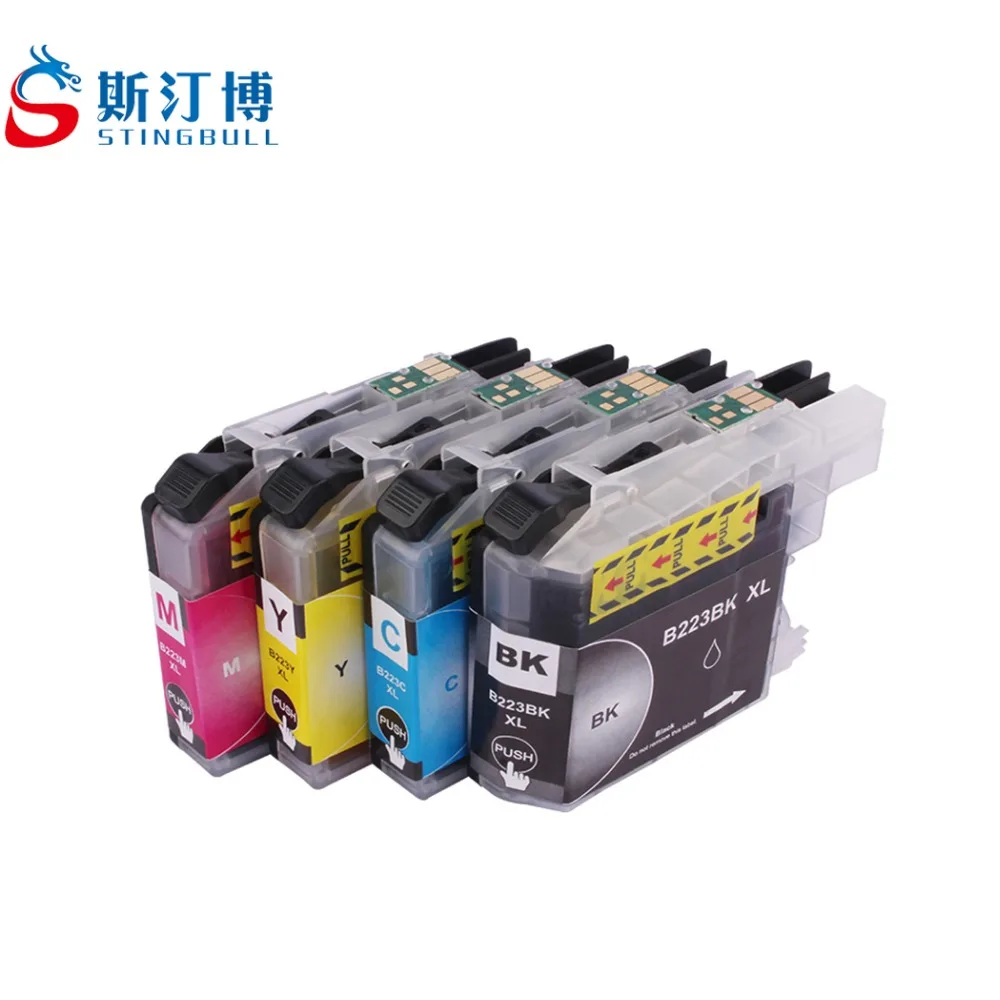 4 шт. совместимые с LC223 цветные чернильные картриджи для Brother DCP-J4120DW J4620DW J4625DW J5320DW
