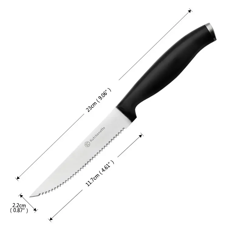 UPSPIRIT 4,6" дюймовый нож для стейка 3CR13 из нержавеющей стали зубчатое лезвие Нескользящая ручка острый нож для мяса кухонная утварь