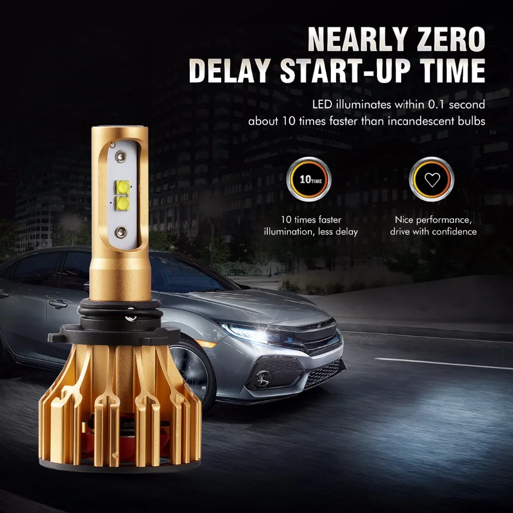 Oslamp 9006 Автомобильный светодиодный светильник HB4 70 Вт 7000LM SMD Chips авто налобный