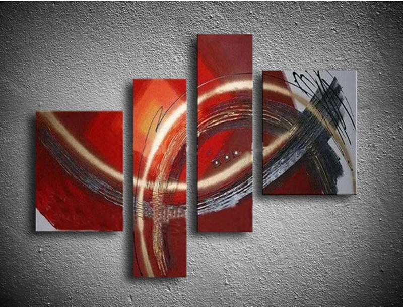 

Beautiful modern abstract huge wall art oil painting on canvas rainbow painting home decoration (No frame)