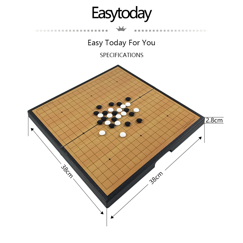 Easytoday Go игровой Шахматный набор высокое качество Пластиковая Складная шахматная