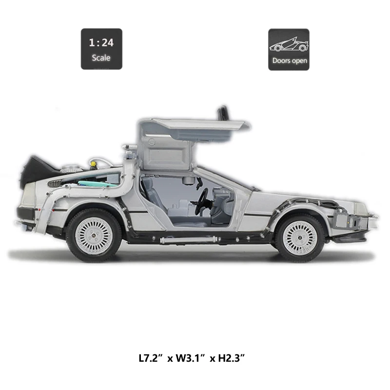 Модель HOMMAT Welly в масштабе 1:24 DeLorean модель Назад будущее 1 автомобиля из сплава