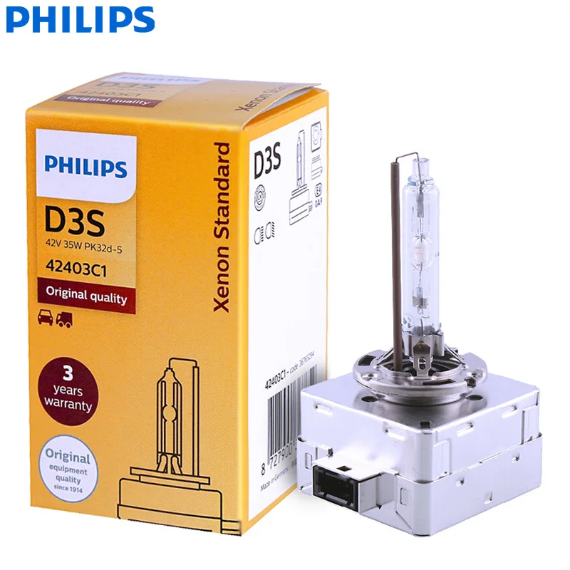 D3S Philips Xenon стандарт D1S D2S D2R D3S D4S 35W оригинальные ксеноновые HID фары автомобиля лампы авто лампы ECE OEM качество(один - Испускаемый цвет: D3S
