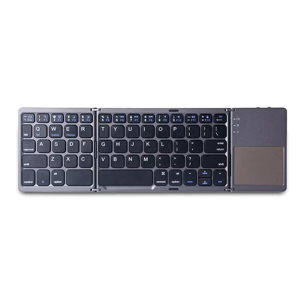 IPazzPort Portable Twice Folding Bluetooth Keyboard BT Wireless Foldable Touchpad Keypad for IOS/Android/Windows ipad Tablet | Компьютеры