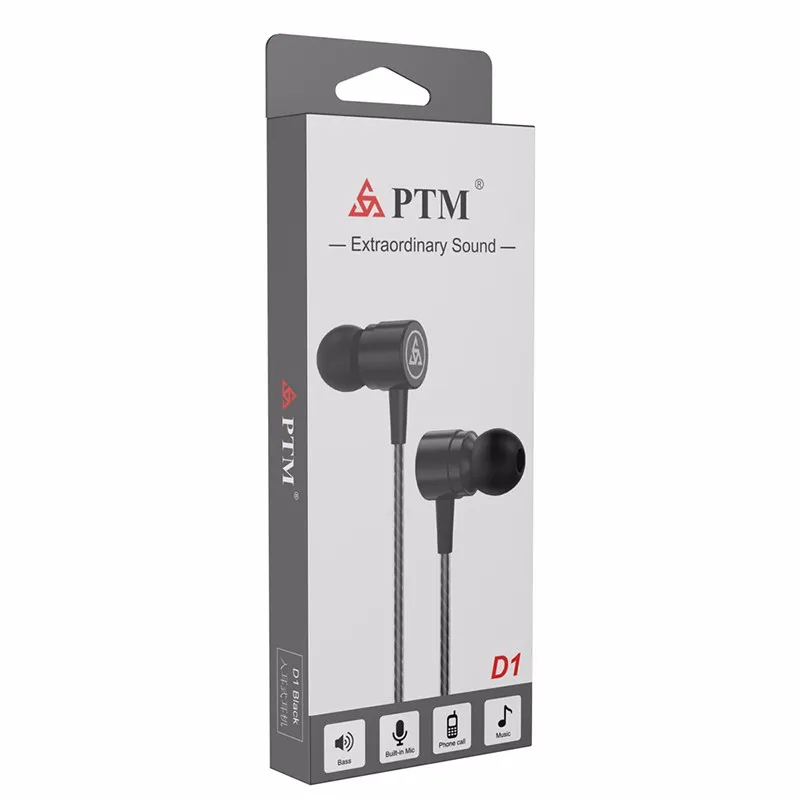 Mobile phone universal wired metal in-ear headphones subwoofer with microphone adjustable volume portable headset wire control w |