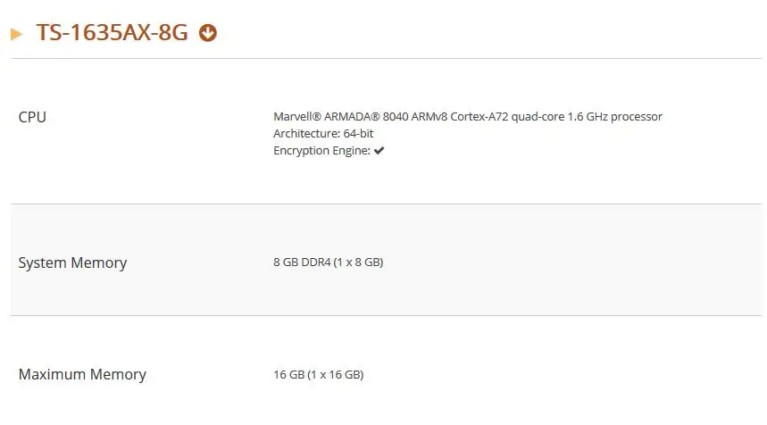 Qnap TS-1635AX 4G память 16-bay бесдисковый nas, nas сервер nfs Сетевое хранилище Облачное хранилище, 2 года гарантии