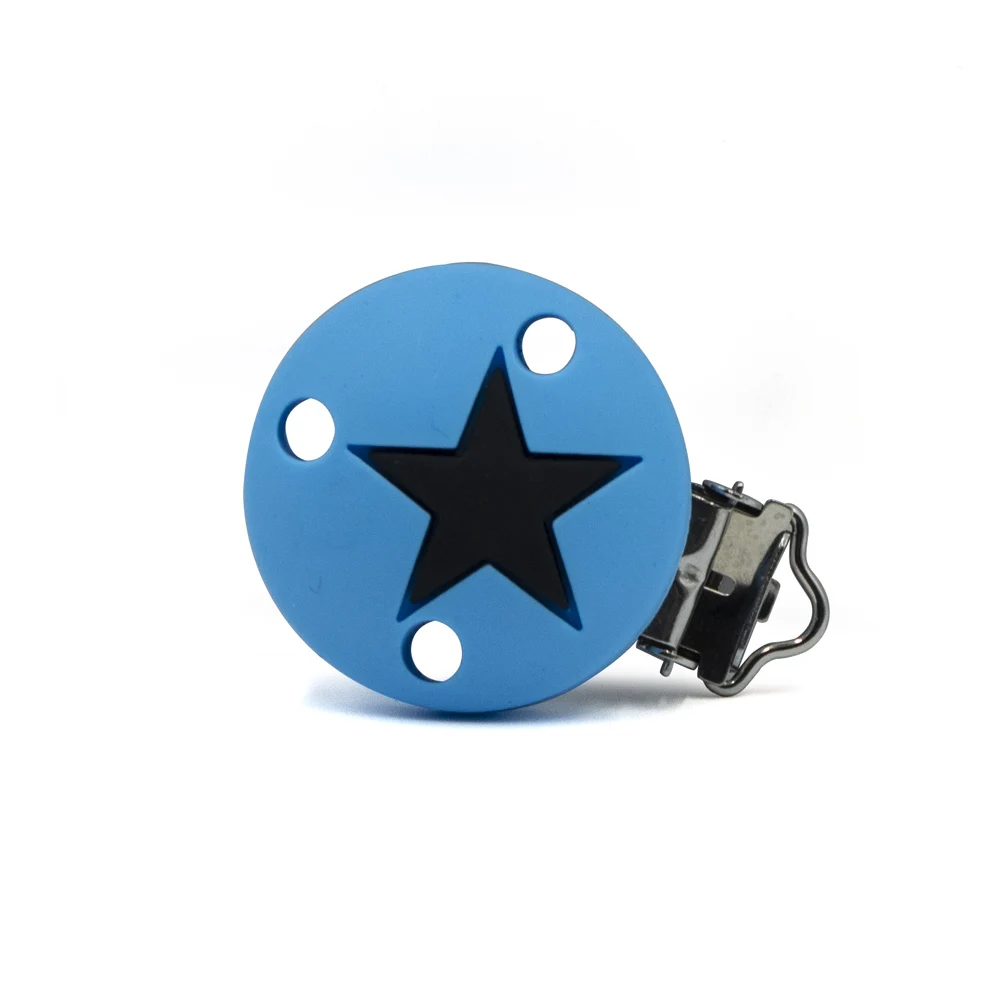 10 шт. клипсы для соски цветная круглая звезда силиконовая клипса BPA свободное