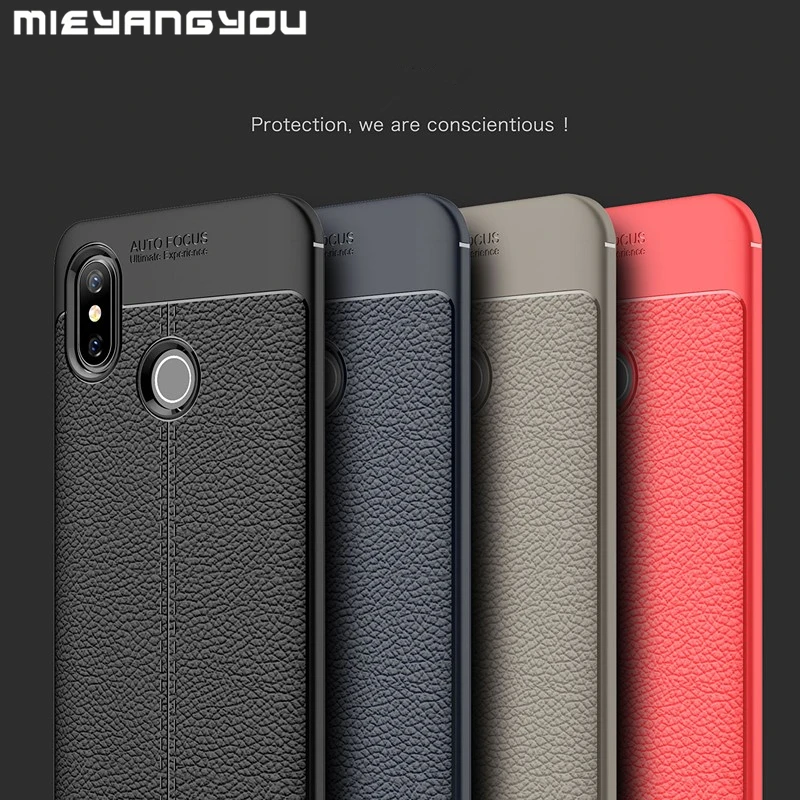 Soft Silicon Case For Xiaomi 5X 6X 8 Lite Mix 2S Max 3 litchi Skin Cover Redmi 4X S2 Note 5 6 Pro TPU Coque on Pocophone F1 |