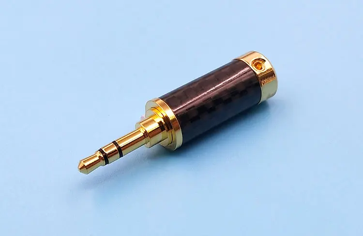 

Pure copper plated carbon fiber upgrade 3 pole stereo headphone plug 3.5MM 1pcs