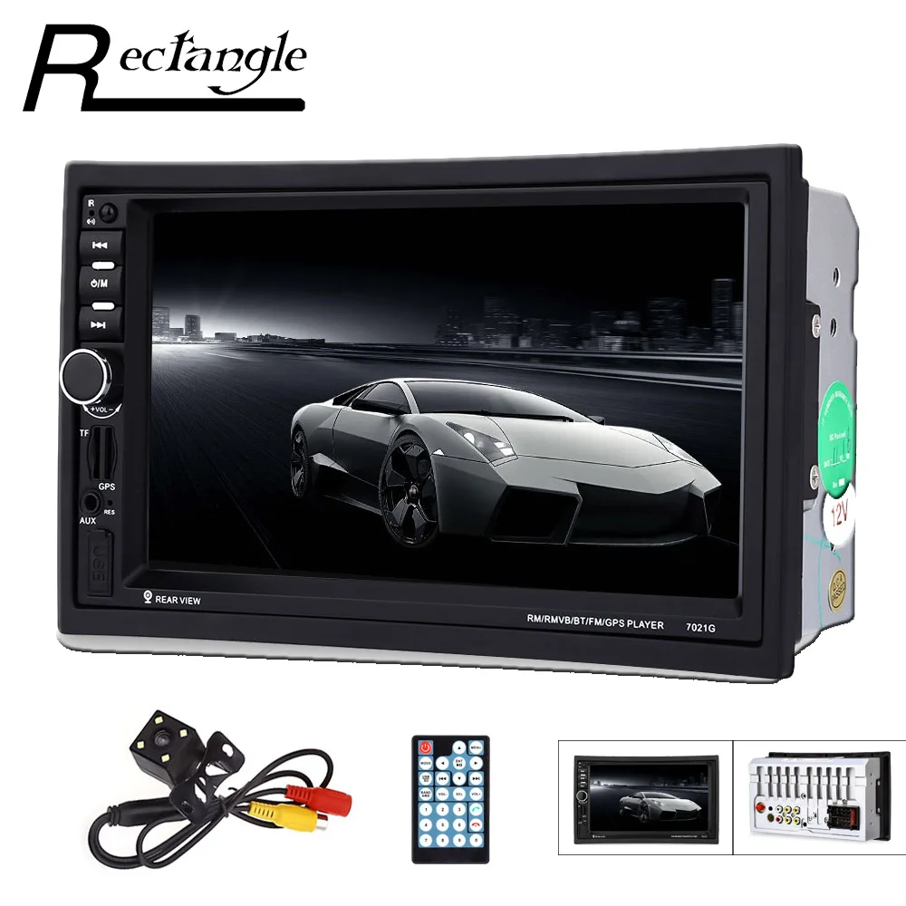 7021 г 2 Din автомагнитолы автомобиля MP3 мультимедийный плеер Bluetooth FM USB gps удаленного