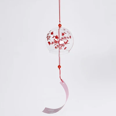 red butterfly Колокольчиков японский стиль Стеклянные китайские колокольчики Романтика chokecherry колокольчики - Цвет: red butterfly