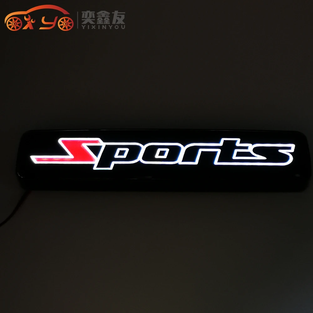 YIXINYOU 50 шт./лот передний Гриль светодиодные спортивные гонки логотип значок