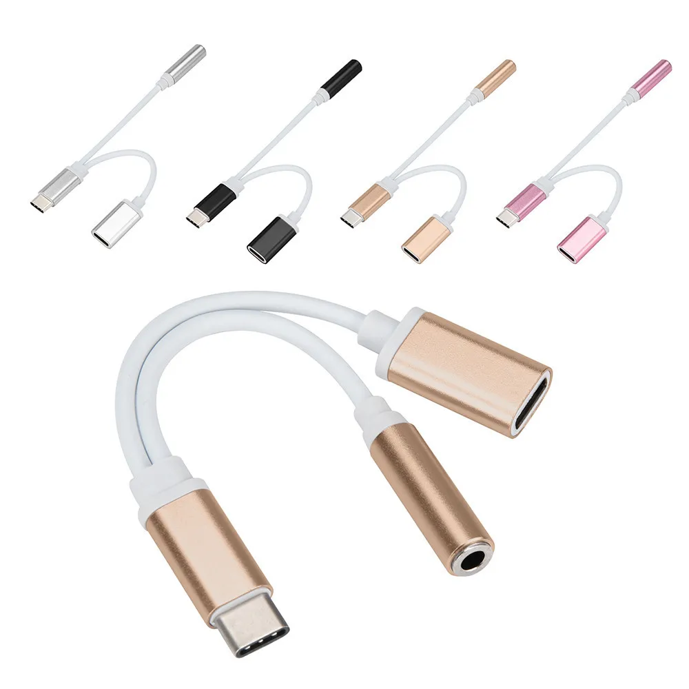 Адаптер для наушников с разъемом типа C 3 5 мм AUX и Папа мама USB 1|Переходники