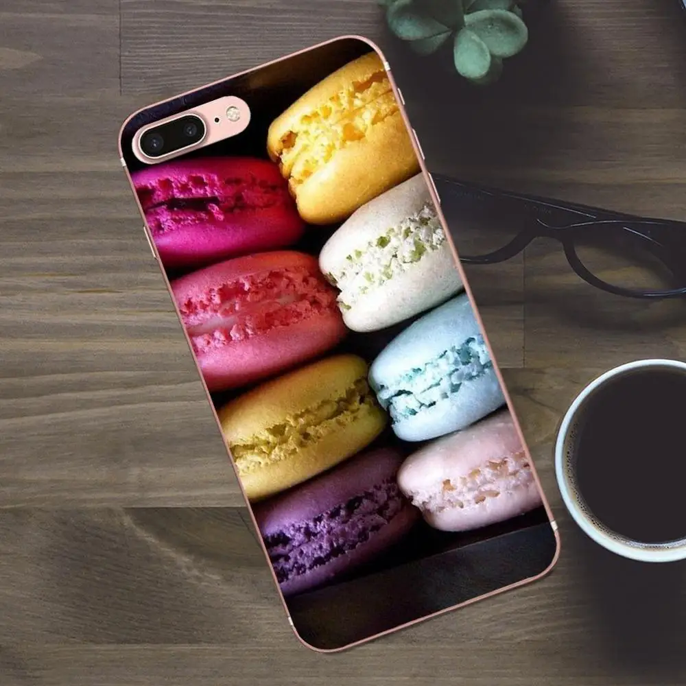 Париж Laduree Macaron для Apple iPhone X 4 4S 5 5C SE 6 6S 7 8 Plus Galaxy A3 A5 J1 J2 J3 J5 J7 2017 мягкий модный