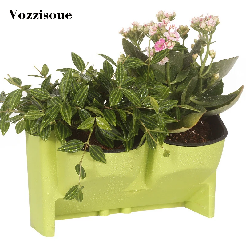 VOZZISOUE оптовая цена популярный двухслойный 3D горшок для цветов на стену балкона