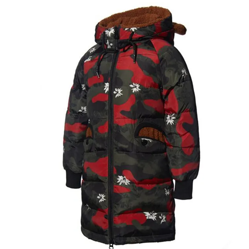  30 градусов Детские Зимние Куртки Утка Подпушка подкладкой Костюмы большой Обувь