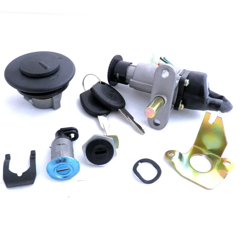 New Ignition Switch Lock Key set For Chinese Scooter B08 B09 Sanben Wangye 125cc WY125 Sunl Roketa Moped Parts