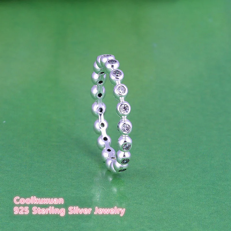 Spring New Collection Authentic 925 Sterling-Silver-Jewelry For Eternity Rings Women Men Clear CZ Silver Ring Jewelry | Украшения и