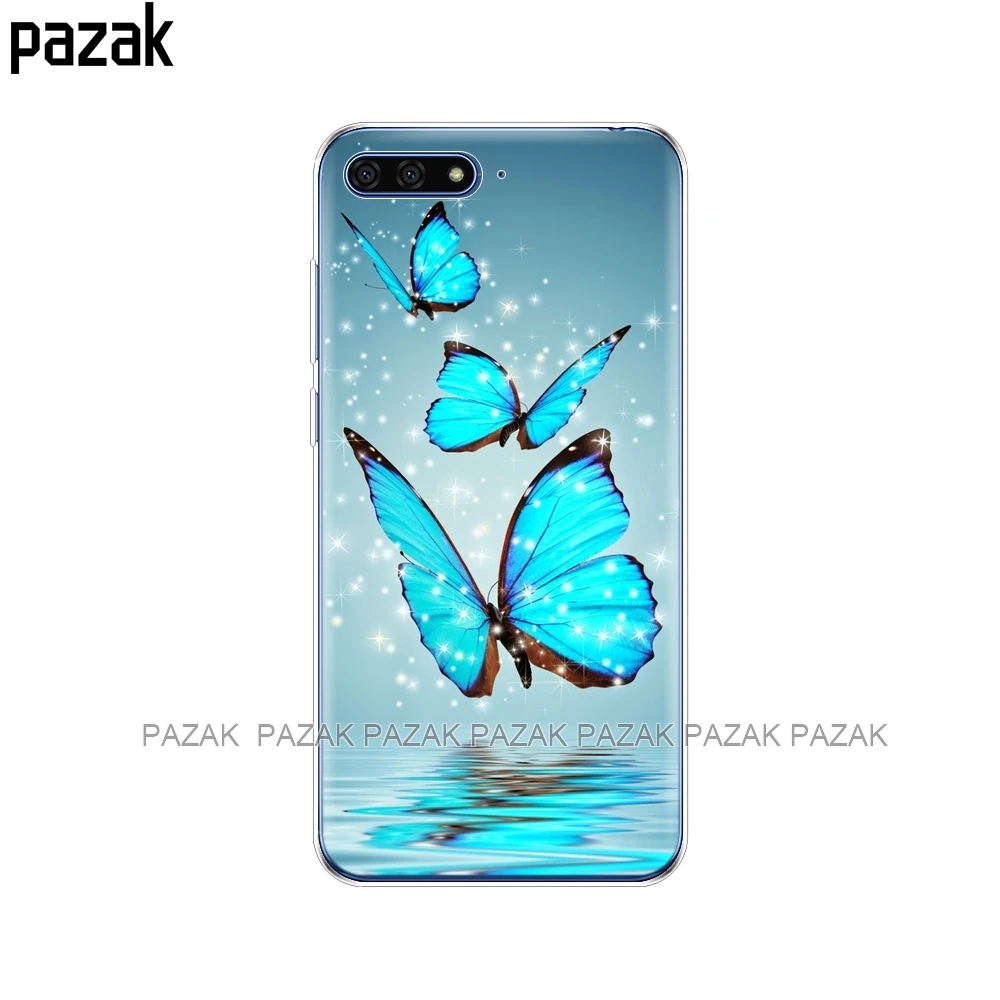 Силиконовый чехол для Huawei Honor 7A PRO 7C Y5 Y6 Y7 Y9 2017 2018 Prime Мягкий ТПУ телефона