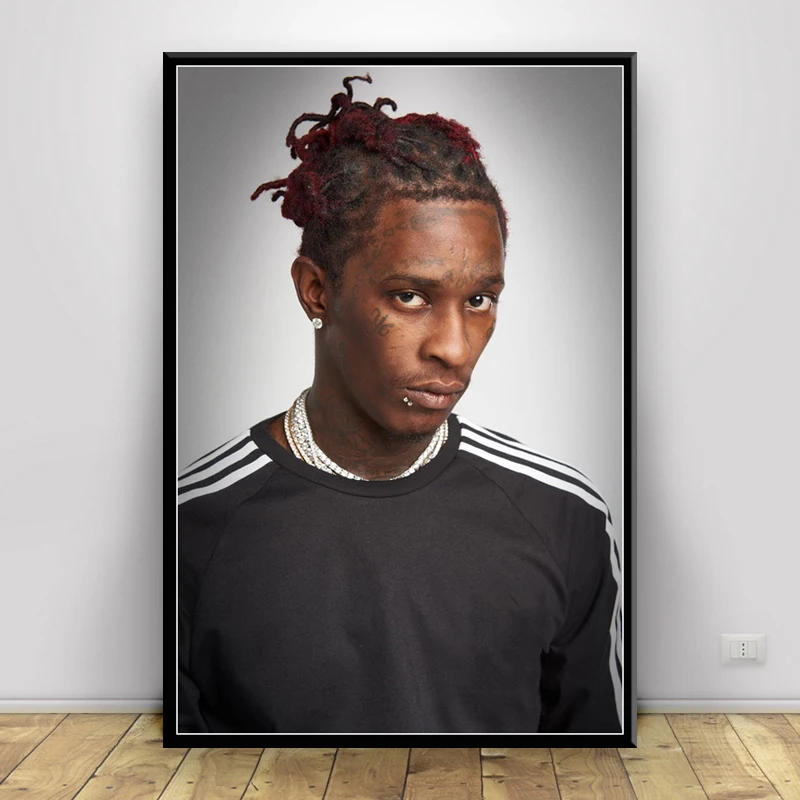 P339 Young Thug Hip Hop Rap Music Singer Rapper Star Art Painting Silk Canvas Poster Wall Home Decor | Дом и сад