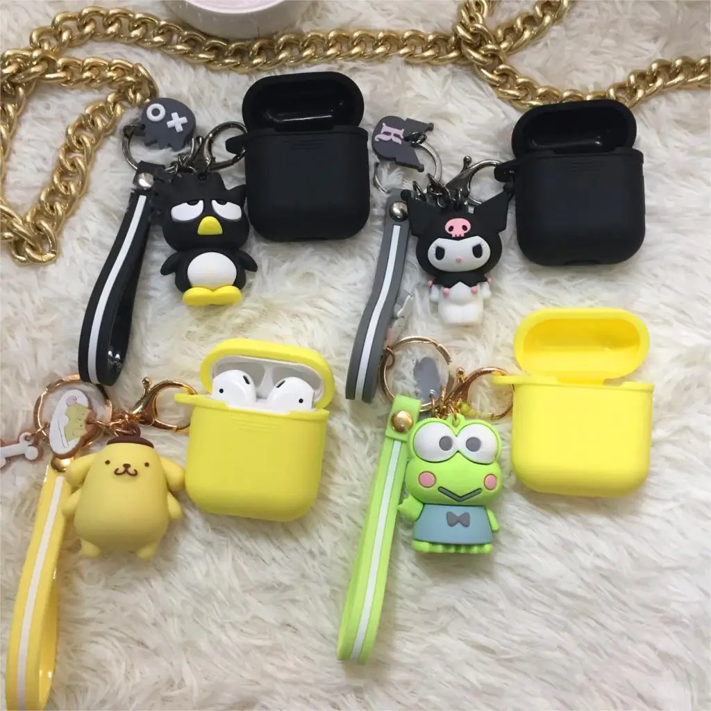 Милый мультяшный чехол для airpods лягушка Мелодия iPhone наушники мягкая силиконовая